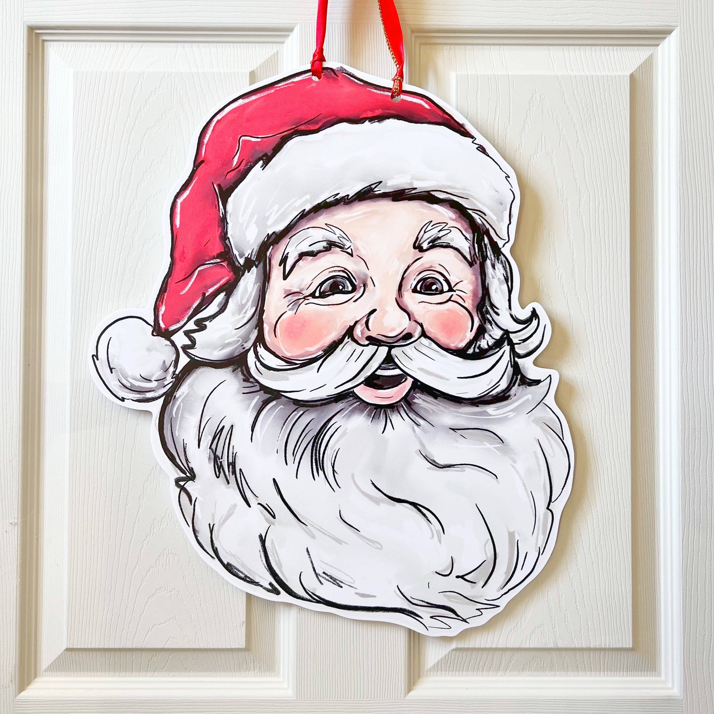 Door Hanger, Vintage Santa