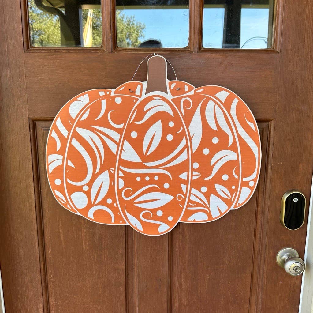 Filigree Pumpkin Door Hanger