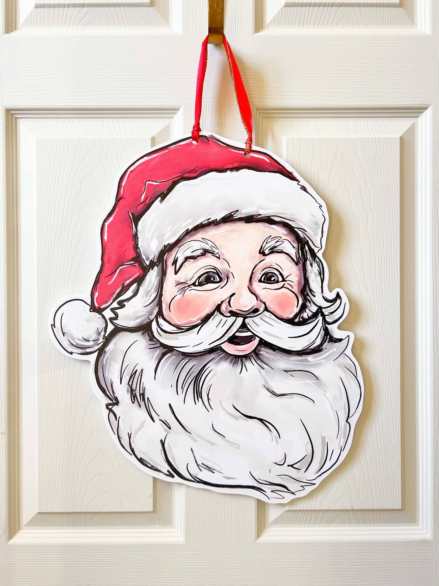 Door Hanger, Vintage Santa