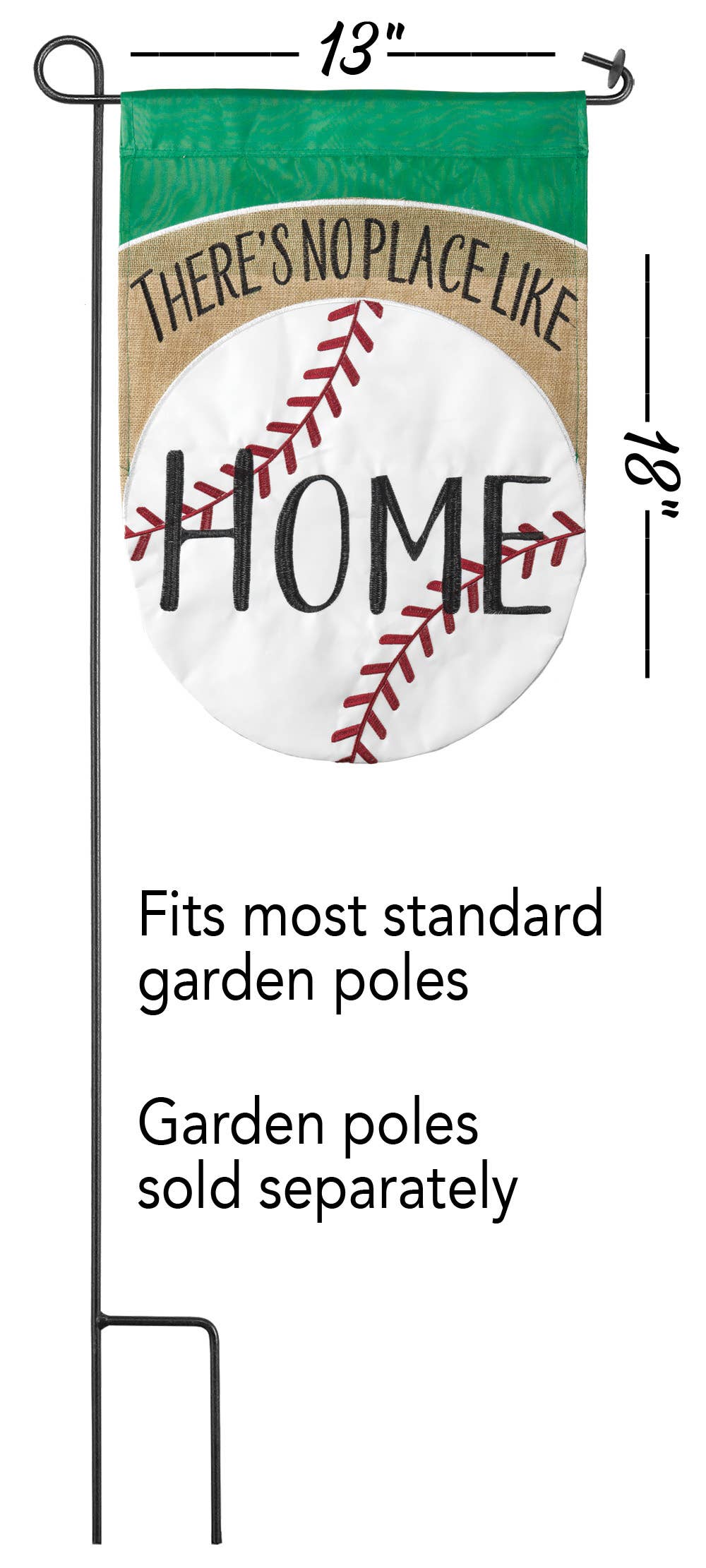 Baseball Garden Flag