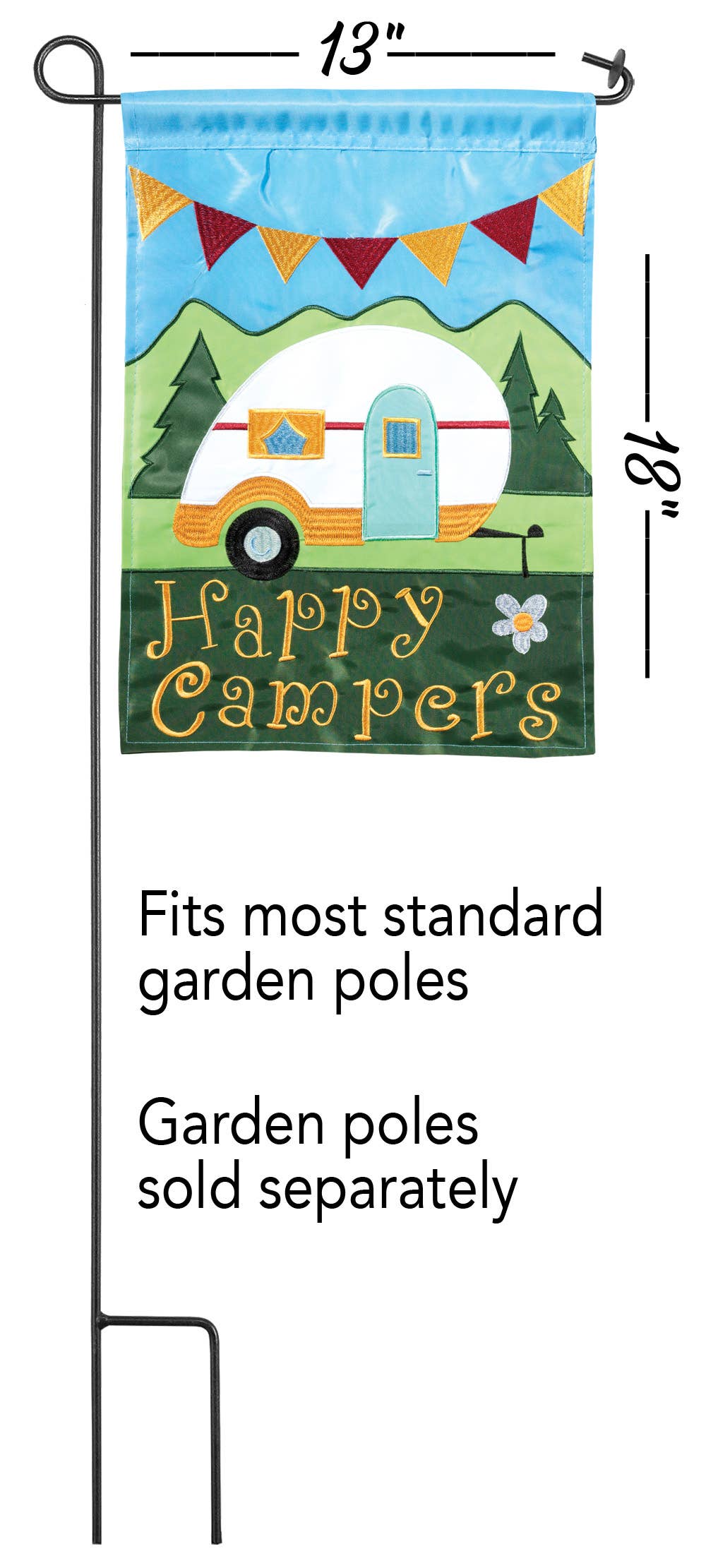 Happy Campers Garden Flag