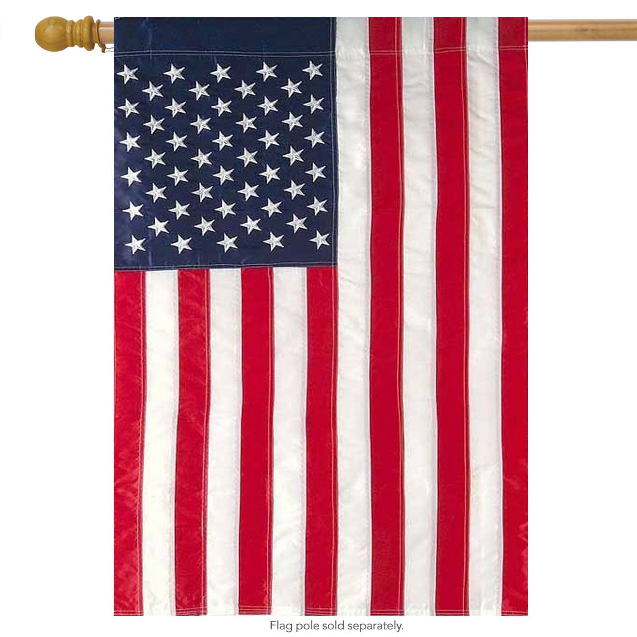 American Flag Embroidered House Flag