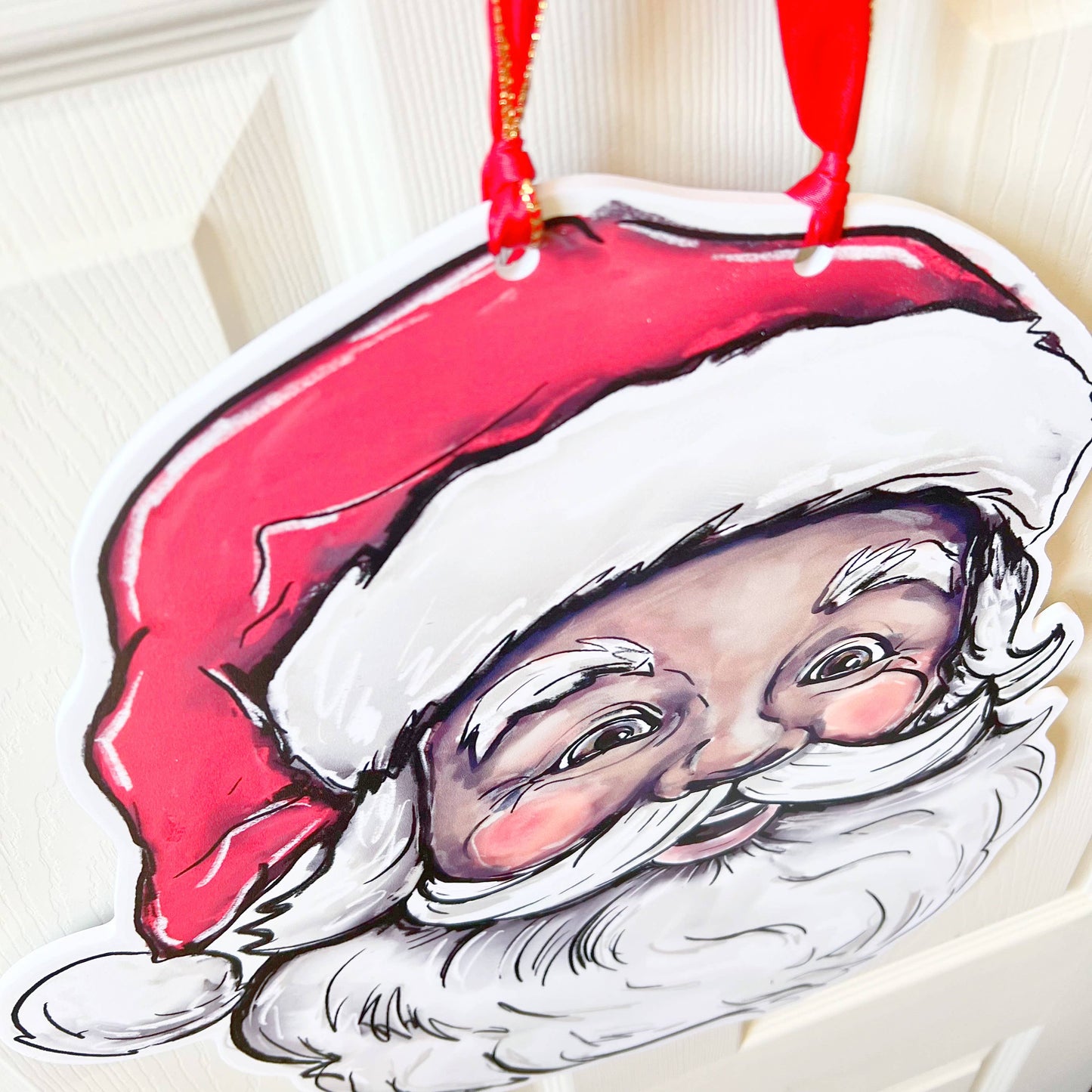 Door Hanger, Vintage Santa