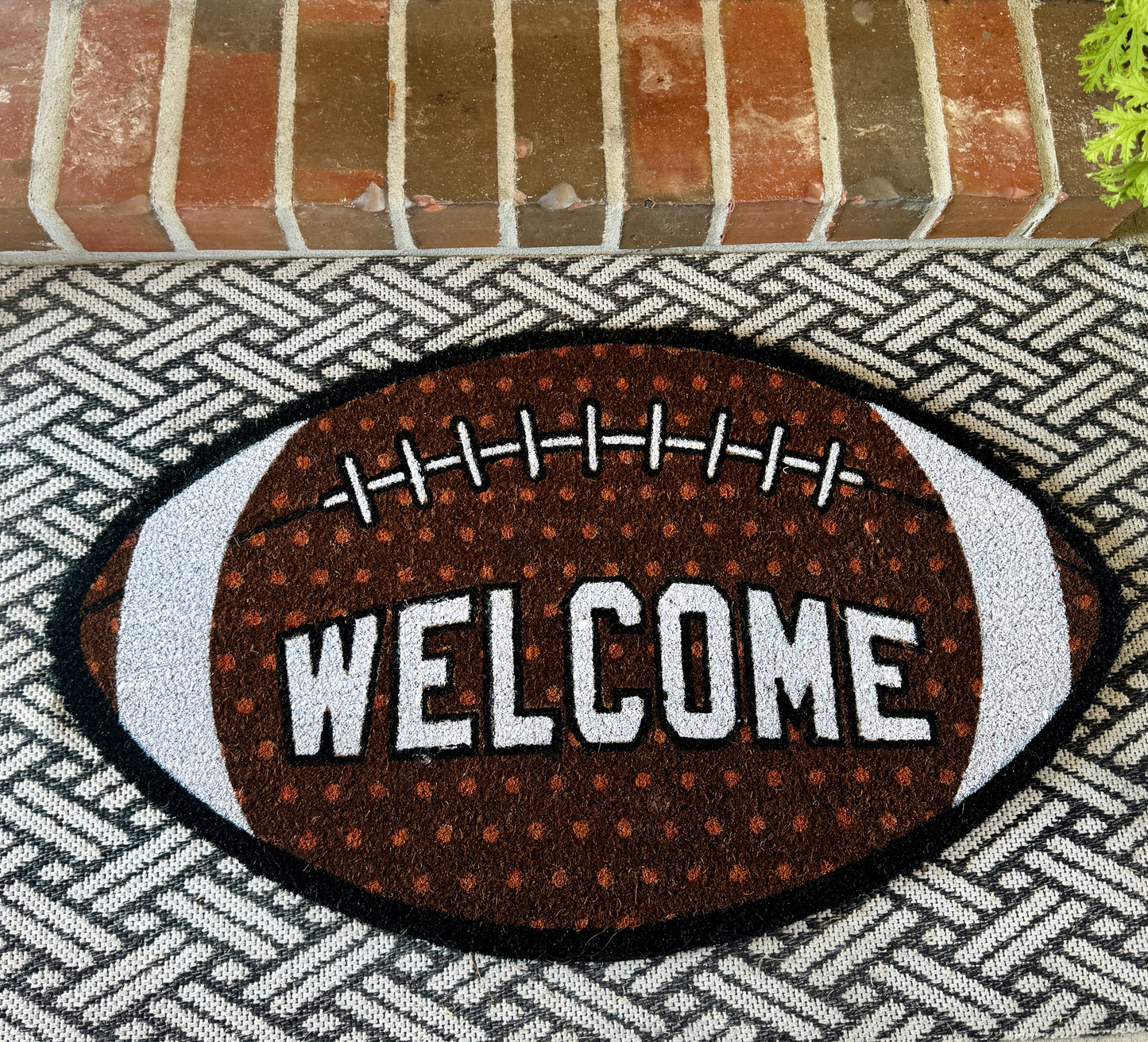 Football Natural Fiber Coir Doormat