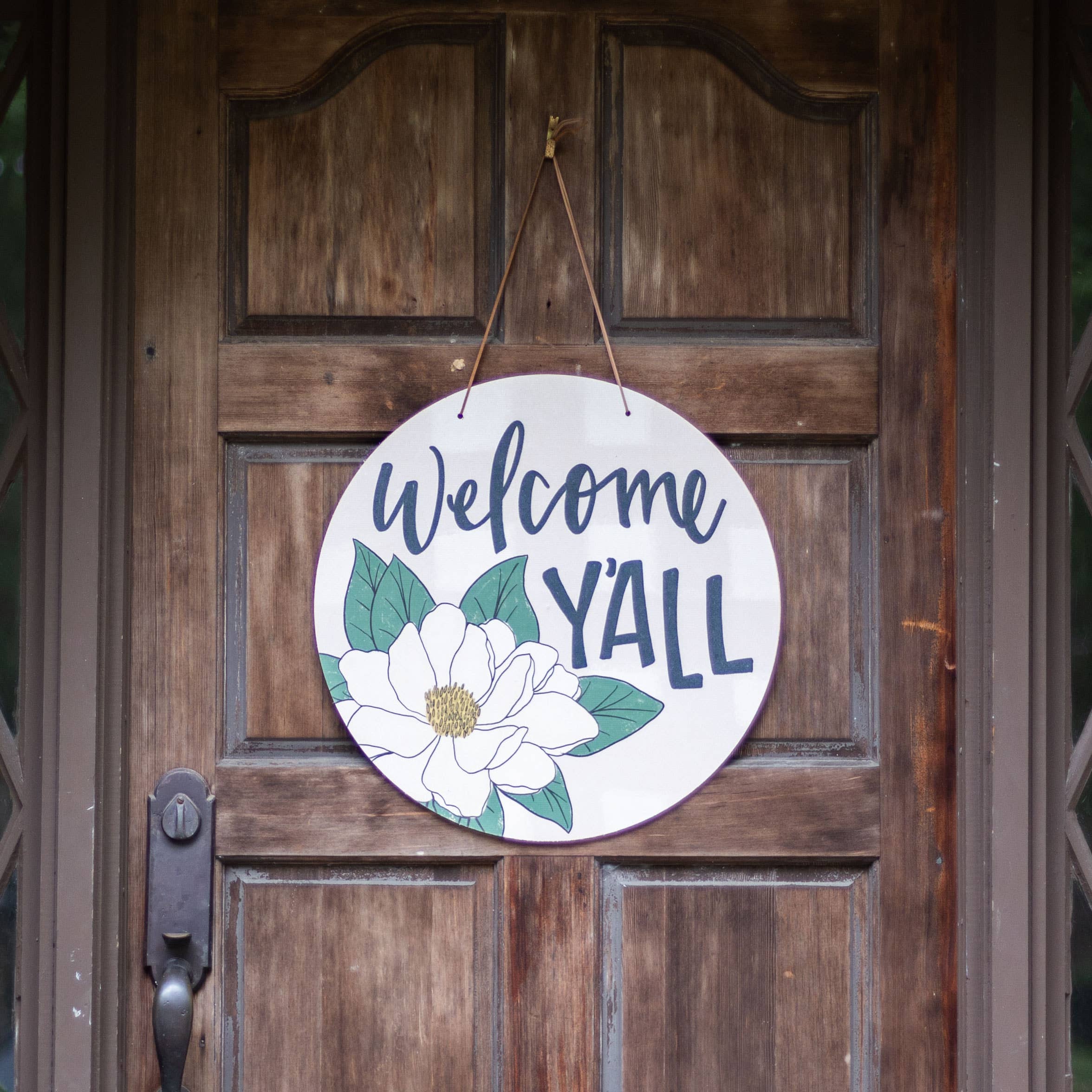 Summer Door Hanger, Welcome Y'all – Becnel's Home & Garden