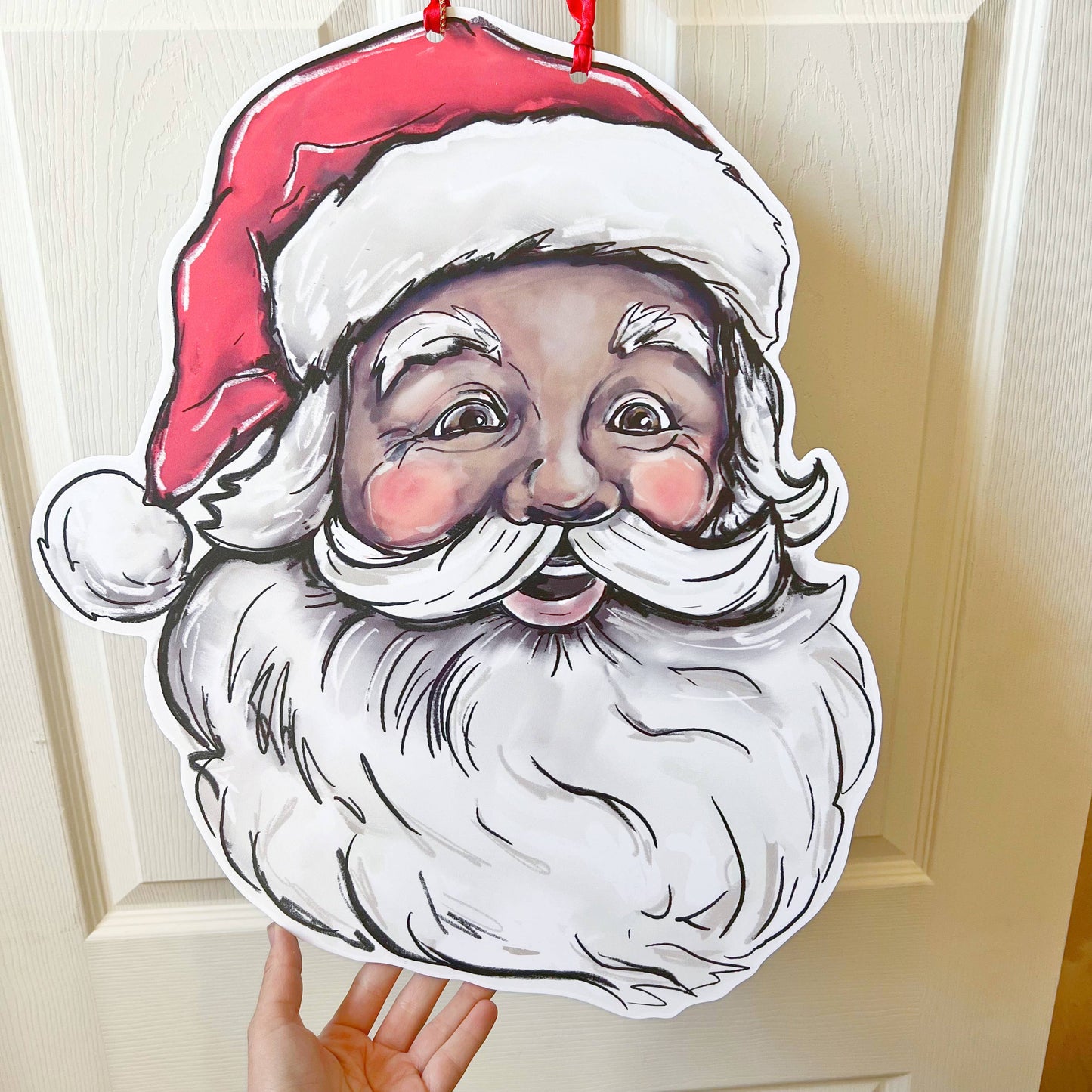 Door Hanger, Vintage Santa