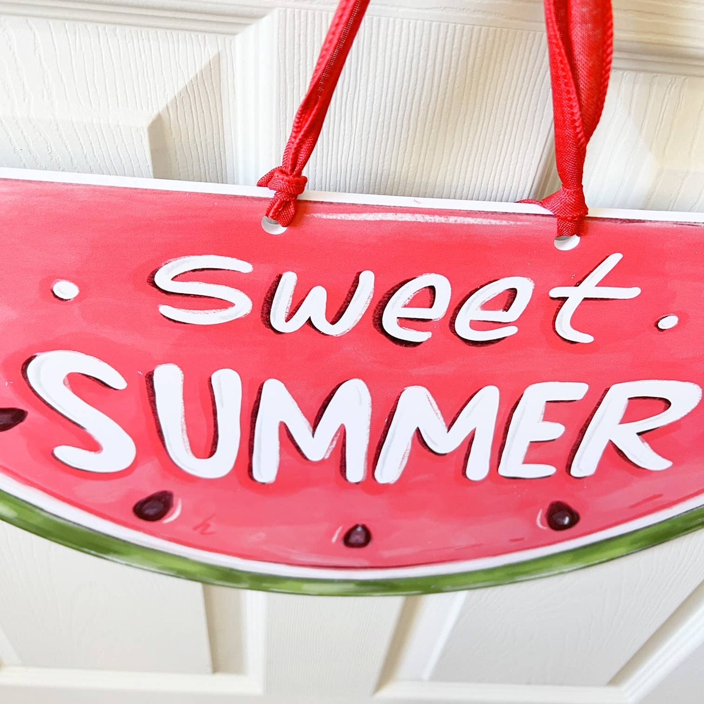 Sweet Summertime Watermelon Door Hanger - Outdoor Decor