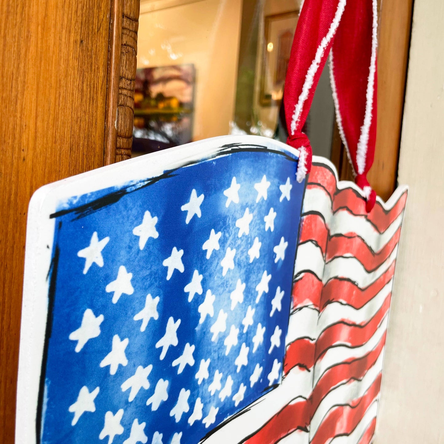 American Flag Door Hanger