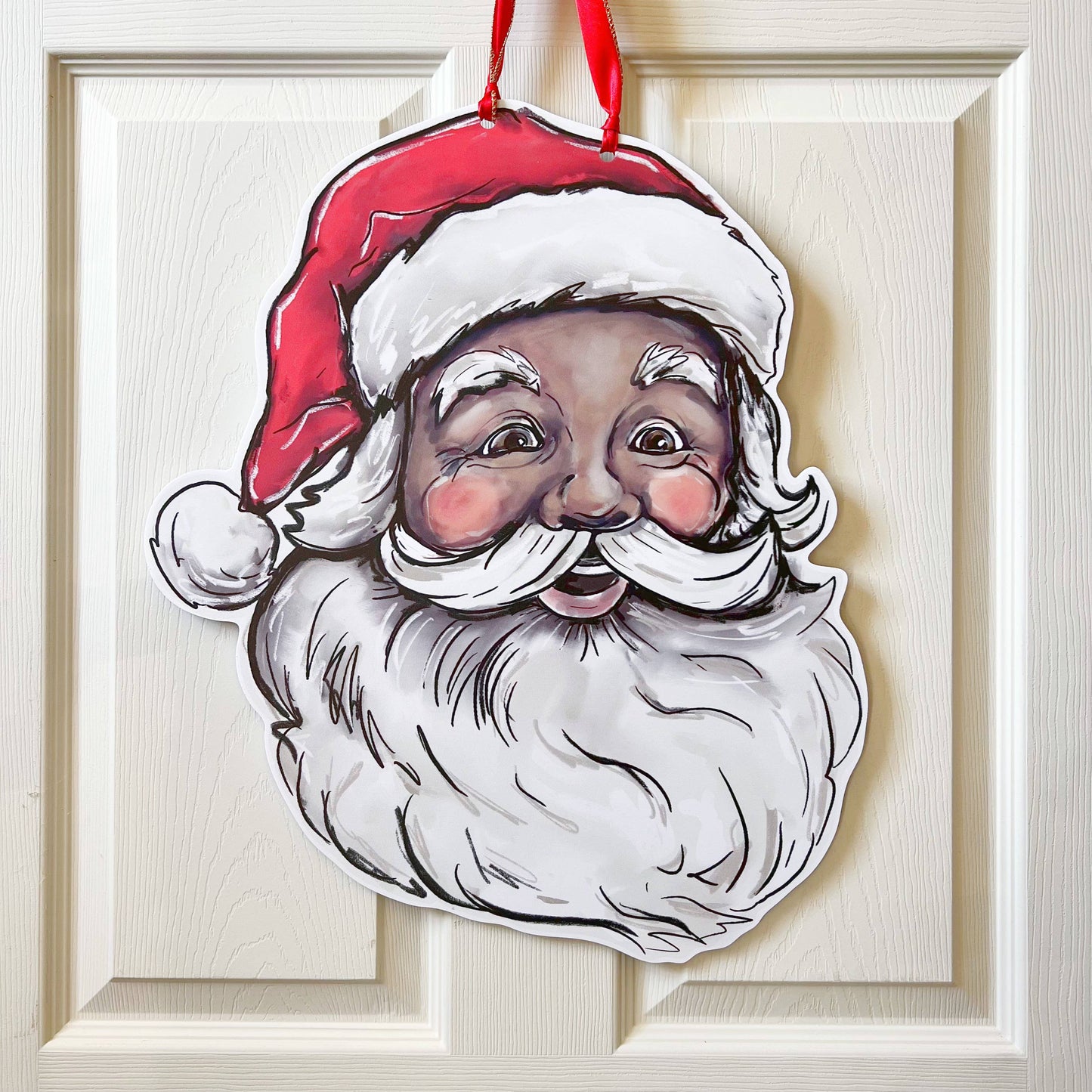 Door Hanger, Vintage Santa