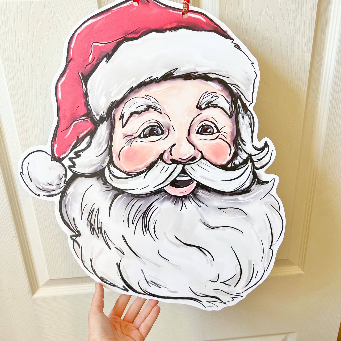 Door Hanger, Vintage Santa