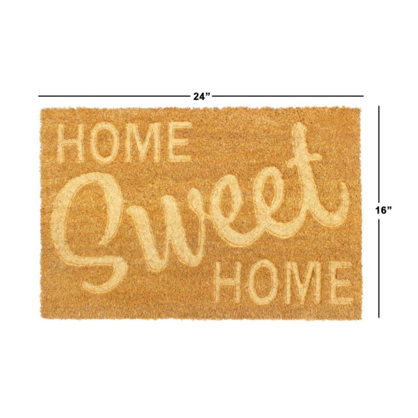 Embossed Home Sweet Home Coir Doormat, 16" x 24"